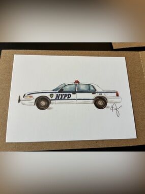 A Little Shop In NYC NYPD Police Car Mini Print (Not Inciardi) Vending Machine